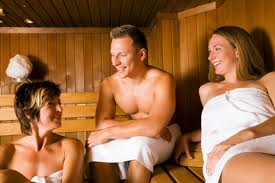 Socialising in a sauna